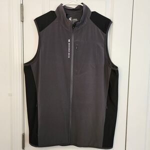 Second Skin Performance Athletic Full Zip Vest Moisture Wicking Large